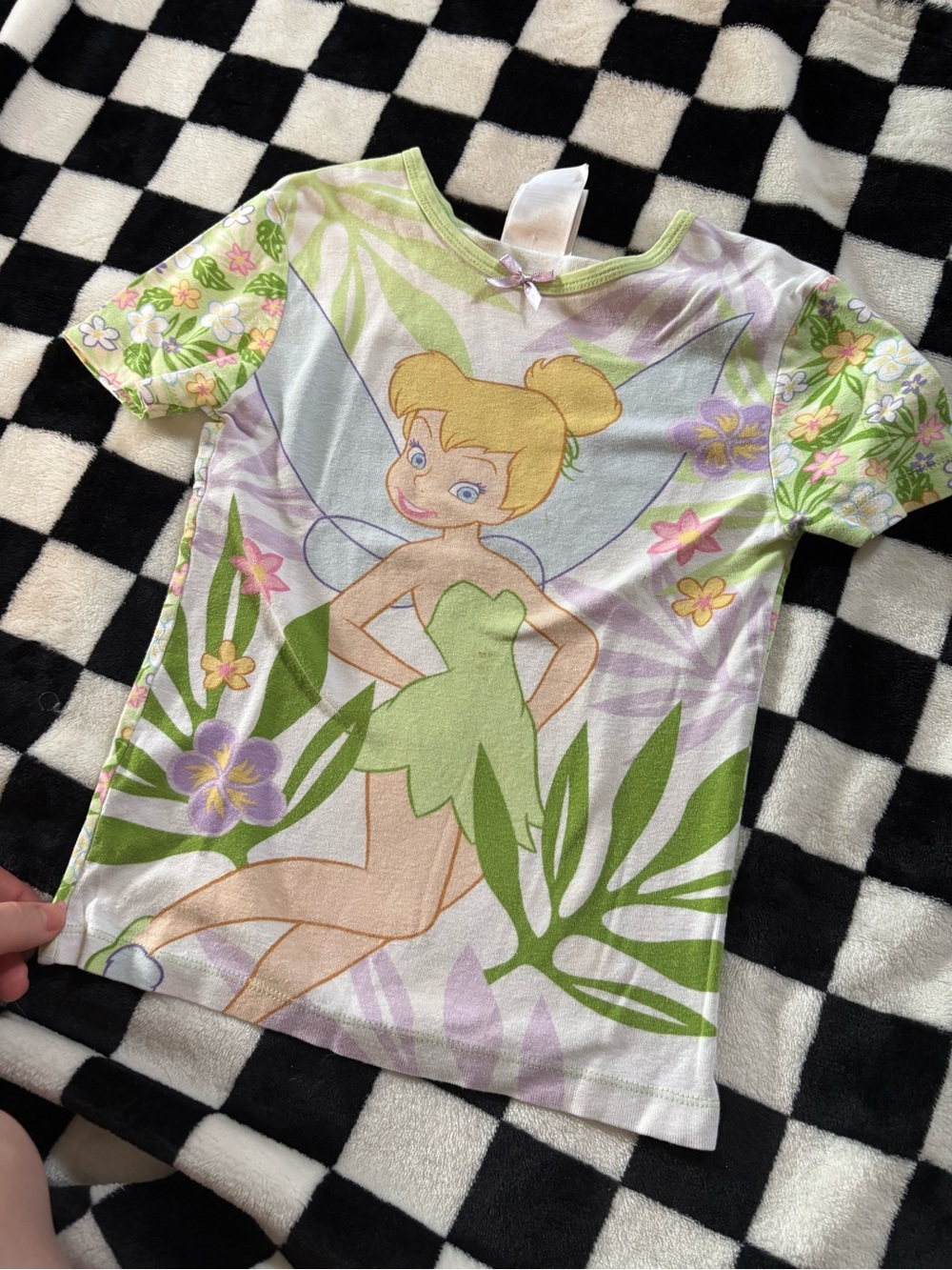 Size 8 tinker bell shirt (small stain)